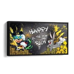 Happy - Rich 16 Happy - Rich -Artmind wandbild micky maus bugs bunny happy schattenfugenrahmen