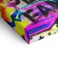 Easy Famous 21 Easy Famous -Artmind wandbild micky maus graffiti stop making stupid people famous detail leinwand