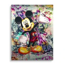 Smile 15 Smile -Artmind wandbild micky maus grafitti brushed
