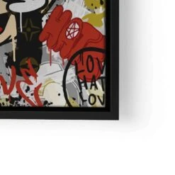 Love & Hate 22 Love & Hate -Artmind wandbild micky maus love hate lwrs