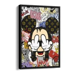 Love & Hate 16 Love & Hate -Artmind wandbild micky maus love hate schattenfugenrahmen