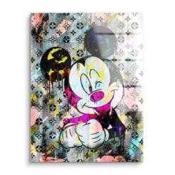 Be Happy 15 Be Happy -Artmind wandbild micky maus zwinkert acryl