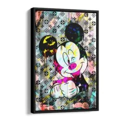 Be Happy 16 Be Happy -Artmind wandbild micky maus zwinkert schattenfugenrahmen