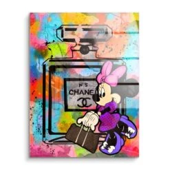 Shopping Love 16 Shopping Love -Artmind wandbild mini maus channel bunt acryl