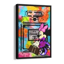 Shopping Love 17 Shopping Love -Artmind wandbild mini maus channel bunt schattenfugenrahmen