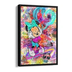 Feel The Music 16 Feel The Music -Artmind wandbild mini maus hoert musik pop art schattenfugenrahmen