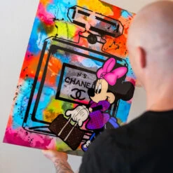 Shopping Love 18 Shopping Love -Artmind wandbild minnie chanel parfum artmind popart