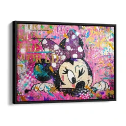 Girls World 16 Girls World -Artmind wandbild minnie maus pop art kunstwerk artmind schattenfugenrahmen