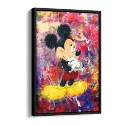 Think About 17 Think About -Artmind wandbild mir bunter micky maus schattenfugenrahmen