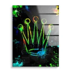 Crown -Artmind wandbild mit bunter rolex krone acryl