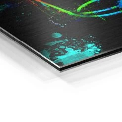 Crown -Artmind wandbild mit bunter rolex krone detail brushed