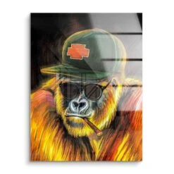 Chill 16 Chill -Artmind wandbild mit chillenden gorilla acryl