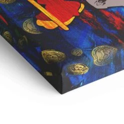 Bitcoin Scale 23 Bitcoin Scale -Artmind wandbild mit dagobert beim bitcoin zaehlen detail leinwand