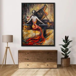 Das Konzert 18 Das Konzert -Artmind wandbild mit frau am klavier kunst kaufen bei artmind 1