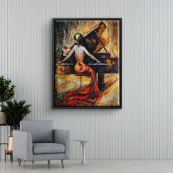 Das Konzert 17 Das Konzert -Artmind wandbild mit frau am klavier kunst kaufen bei artmind 3