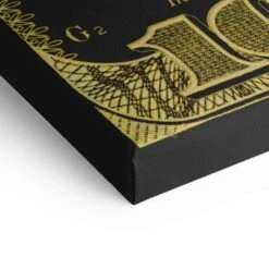 Golden Dollar 20 Golden Dollar -Artmind wandbild mit goldene 100 dollar schein detail leinwand