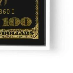 Golden Dollar 23 Golden Dollar -Artmind wandbild mit goldene 100 dollar schein lwrw