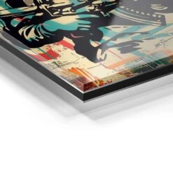 Smile But Fight -Artmind wandbild mona lisa ak47 artwork detail acryl