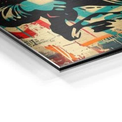 Smile But Fight -Artmind wandbild mona lisa ak47 artwork detail brushed