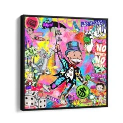 Money Moves 16 Money Moves -Artmind wandbild monopoly mann regenschirm money artmind schattenfugenrahmen