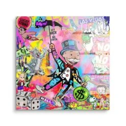 Money Moves 15 Money Moves -Artmind wandbild monopoly mann regenschirm money artmind acryl