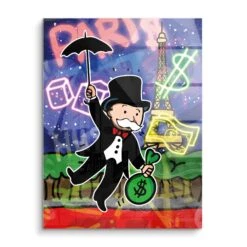 Flying Monopoly 16 Flying Monopoly -Artmind wandbild mr monopoly paris acryl