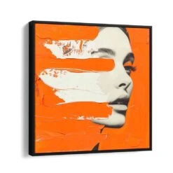 Melting Orange 16 Melting Orange -Artmind wandbild orange portrait artwork leinwand artmind schattenfugenrahmen