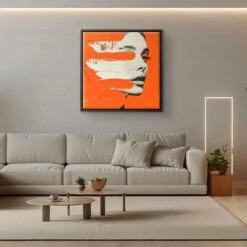 Melting Orange 17 Melting Orange -Artmind wandbild orange portrait artwork leinwand artmind 4