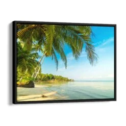 Palm Beach 17 Palm Beach -Artmind wandbild palmen strand und meer schattenfugenrahmen