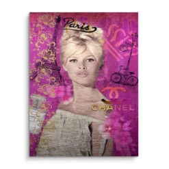 Brigitte Pink 15 Brigitte Pink -Artmind wandbild pink kunst kaufen bei artmind brushed