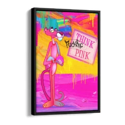 Think Pink 16 Think Pink -Artmind wandbild pink panther artwork artmind schattenfugenrahmen