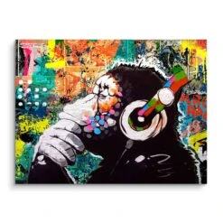 Keep Cool - Music 16 Keep Cool - Music -Artmind wandbild pop art affe brushed