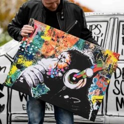 Keep Cool - Music 18 Keep Cool - Music -Artmind wandbild pop art bunter affe 1