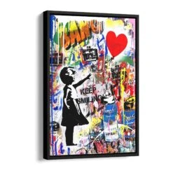 Keep Smiling 17 Keep Smiling -Artmind wandbild pop art keep smiling schattenfugenrahmen