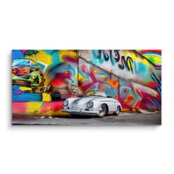 Wallis Graffiti Dreamcars Porsche 356 Cabrio 16 Wallis Graffiti Dreamcars Porsche 356 Cabrio -Artmind wandbild porsche cabrio kunst kaufen bei artmind brushed