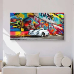 Wallis Graffiti Dreamcars Porsche 356 Cabrio 18 Wallis Graffiti Dreamcars Porsche 356 Cabrio -Artmind wandbild porsche cabrio kunst kaufen bei artmind 16