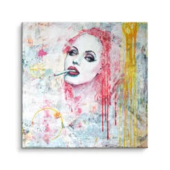 Smoking Red 15 Smoking Red -Artmind wandbild portait woman kunst kaufen bei artmind leinwand
