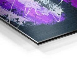 Purple Flow 5.0 20 Purple Flow 5.0 -Artmind wandbild purple flowers kunst kaufen bei artmind detail brushed
