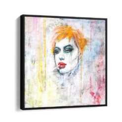 Orange Groupie 16 Orange Groupie -Artmind wandbild red hair kunst kaufen bei artmind schattenfugenrahmen