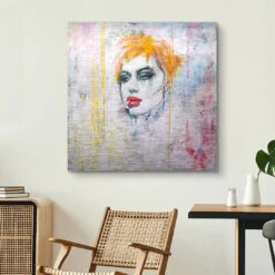 Orange Groupie 17 Orange Groupie -Artmind wandbild red hair kunst kaufen bei artmind 3