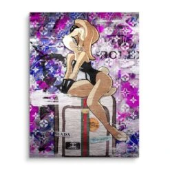 Rich Travel 15 Rich Travel -Artmind wandbild rich travel girl kunst kaufen bei artmind brushed