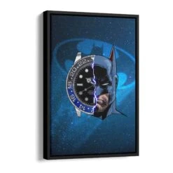 Batman 17 Batman -Artmind wandbild rolex uhr batman schattenfugenrahmen