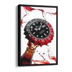 Coca Cola 17 Coca Cola -Artmind wandbild rolex uhr coca cola schattenfugenrahmen