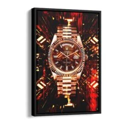 Day-Date 18 Day-Date -Artmind wandbild rolex uhr gold schattenfugenrahmen