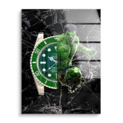 Hulk 16 Hulk -Artmind wandbild rolex uhr hulk acryl