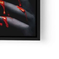 Red Face 25 Red Face -Artmind wandbild rote lippen mit splash lwrs