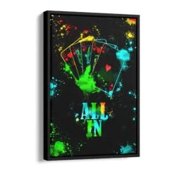 All In 17 All In -Artmind wandbild royal flush schattenfugenrahmen
