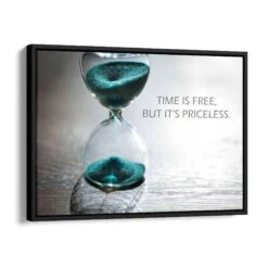 Time Is Free, But Priceless 17 Time Is Free, But Priceless -Artmind wandbild sanduhr schattenfugenrahmen