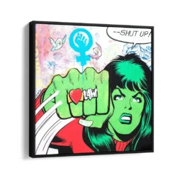 Shut Up 16 Shut Up -Artmind wandbild shut up kunst kaufen bei artmind schattenfugenrahmen
