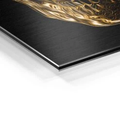 Heagol 22 Heagol -Artmind wandbild skull gold artmind wall art bild detail brushed